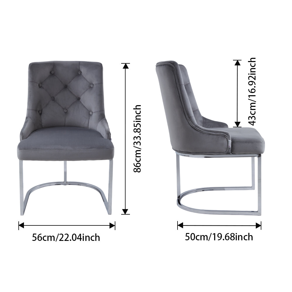 Omfortable Upholstered Dining Chair With Sponge Filling Soft Padded Seat And Back