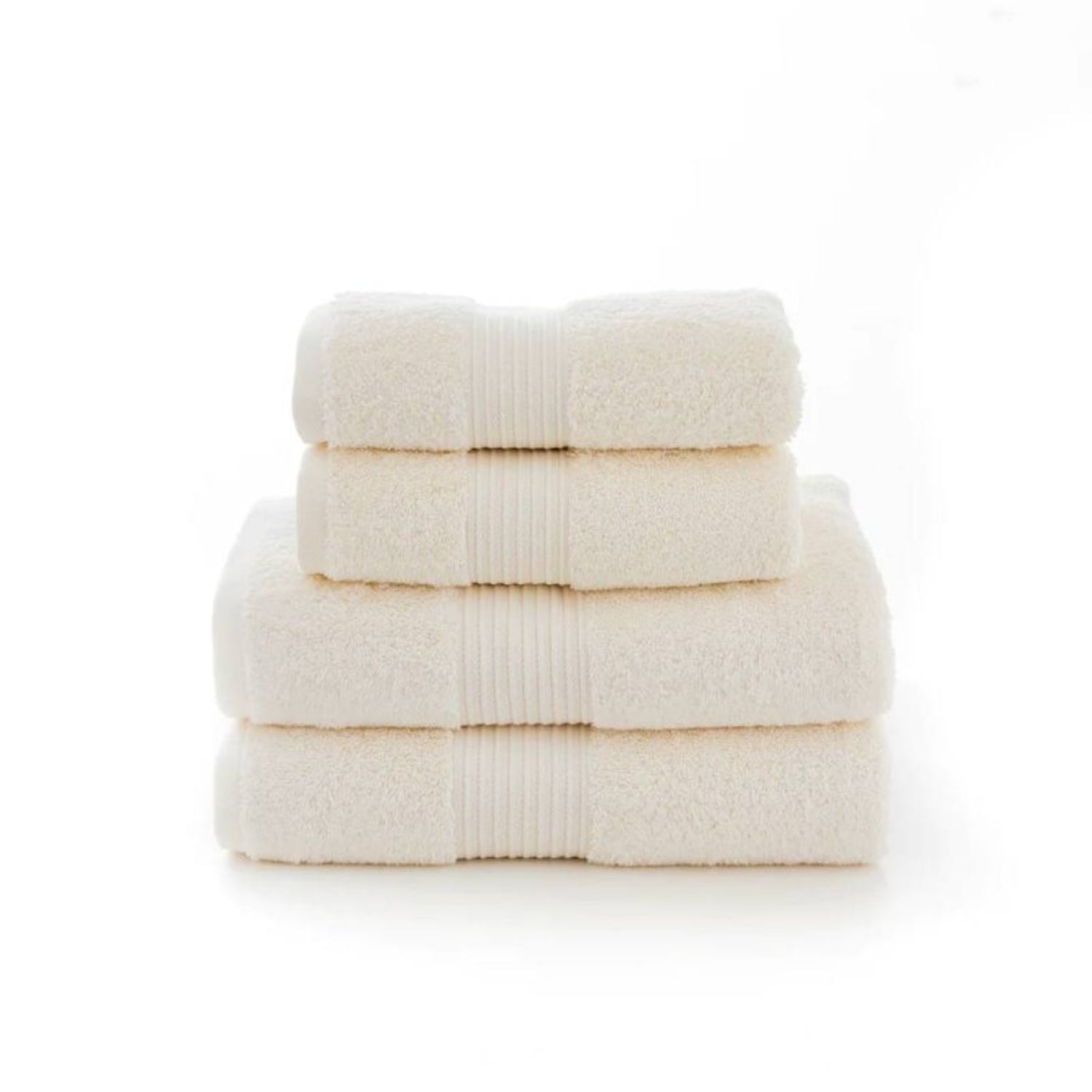 Bliss Pima Supersoft Ultra Absorbent Cotton Towels | Face Cloth (x4) | Cream