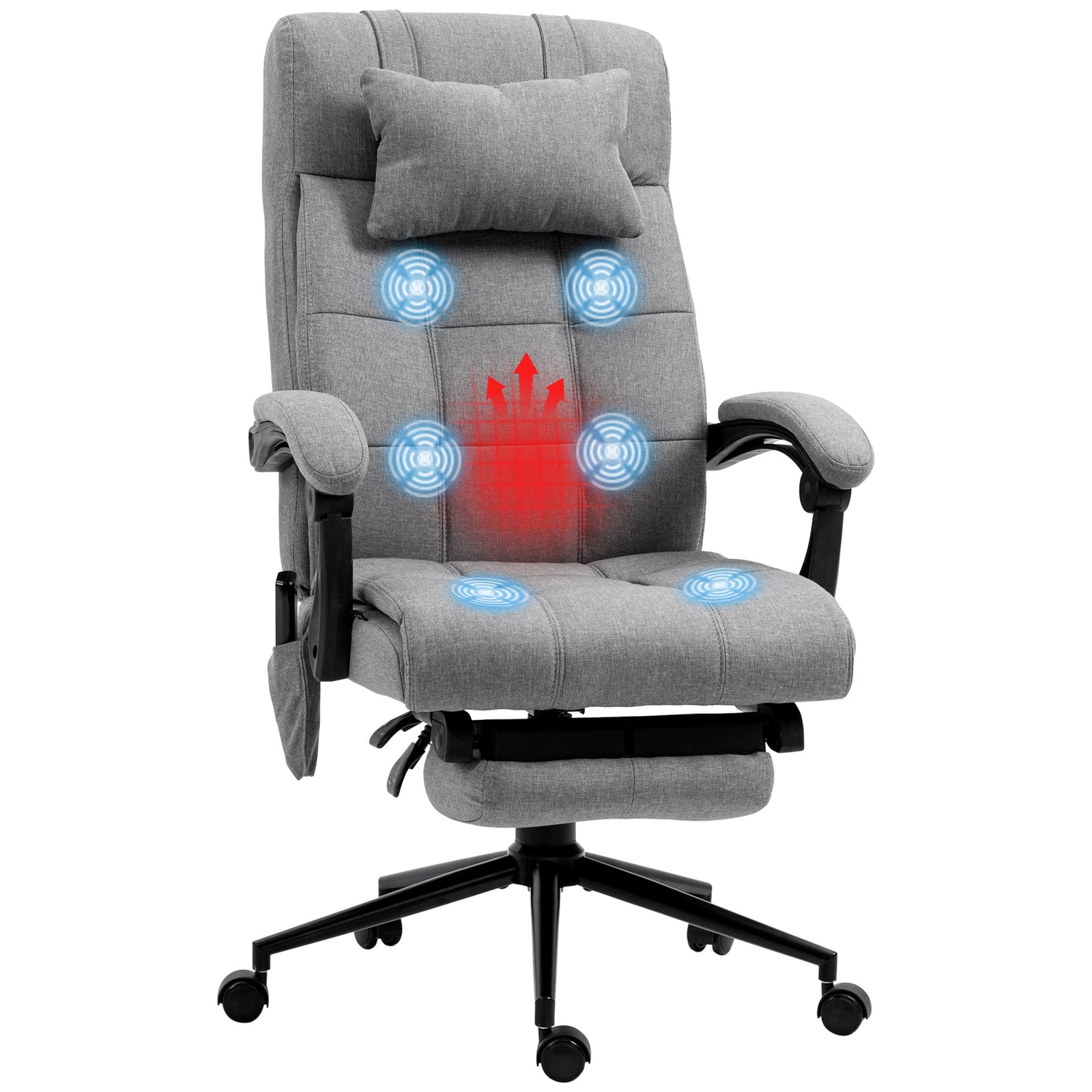 Fabric Office Chair Vibration Massage
