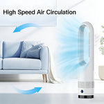 Freestanding Adjustable Bladeless Fan With Remote Control