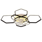 Black Metal Industrial Frame Ceiling Fan Light 5 Blades With 3-color Dimming, 6-speed, 2.4g App & Remote Control
