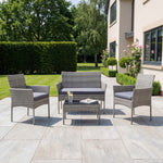 Corato 4-seat Rattan Patio Set | Grey