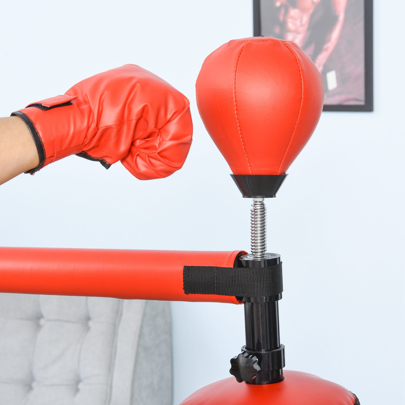 Boxing Punch Bag Stand With Rotating Flexible Arm | Black