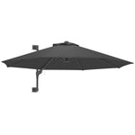Wall Mounted Parasol W/ Vent & 8 Ribs | Charcoal Grey