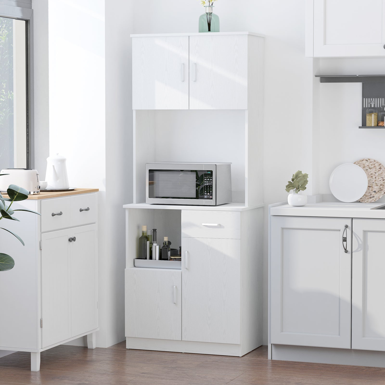 Freestanding Kitchen Cabinet Storage Unit Pantry Cupboard