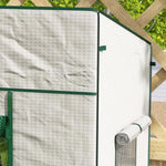 Lean-to Tomato Growhouse W/ Roll-up Door | White