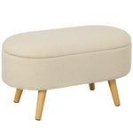 Ottoman Storage Bench For Hallway, Living Room | One Size | White