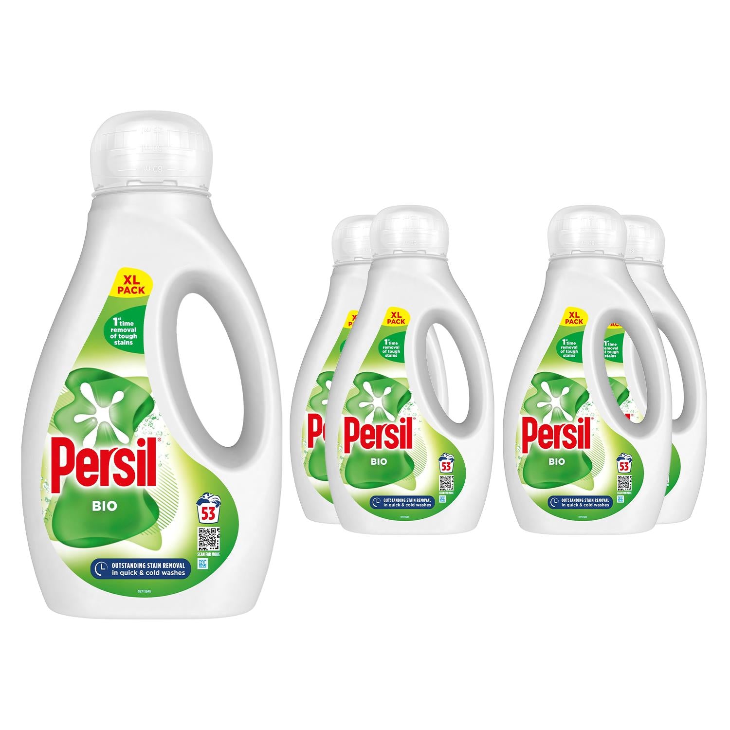 Bio Laundry Washing Liquid Detergent 1.431l, 53 Washes | Set of 4