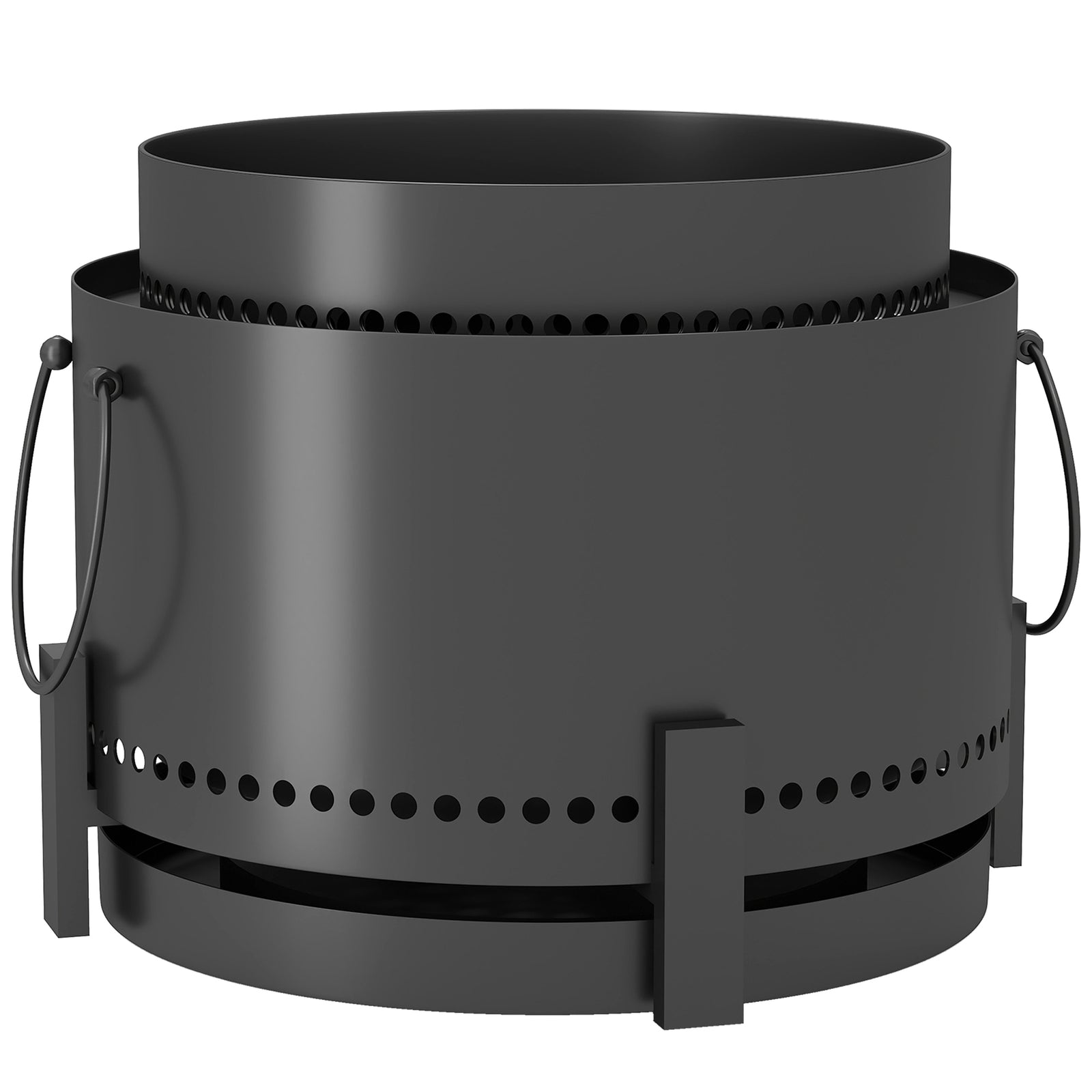 37cm Smokeless Fire Pit, Dark Grey
