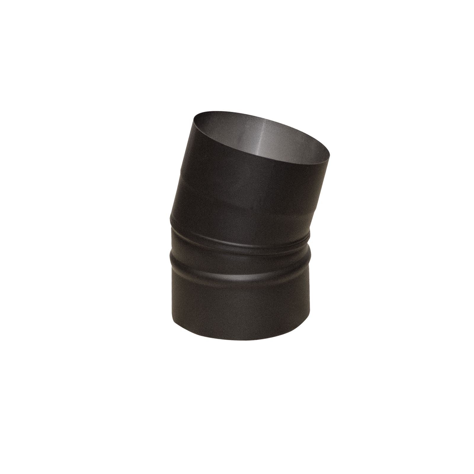 Flue Pipe Various Angled Elbow Bends for 5" inch (125mm) | 15 Degrees | Black
