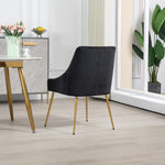 Set Of 2 Lograto Velvet Dining Chairs | Black