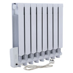 8 Fins 1200 W White Electric Oil Filled Radiator Space Heater With Led Screen