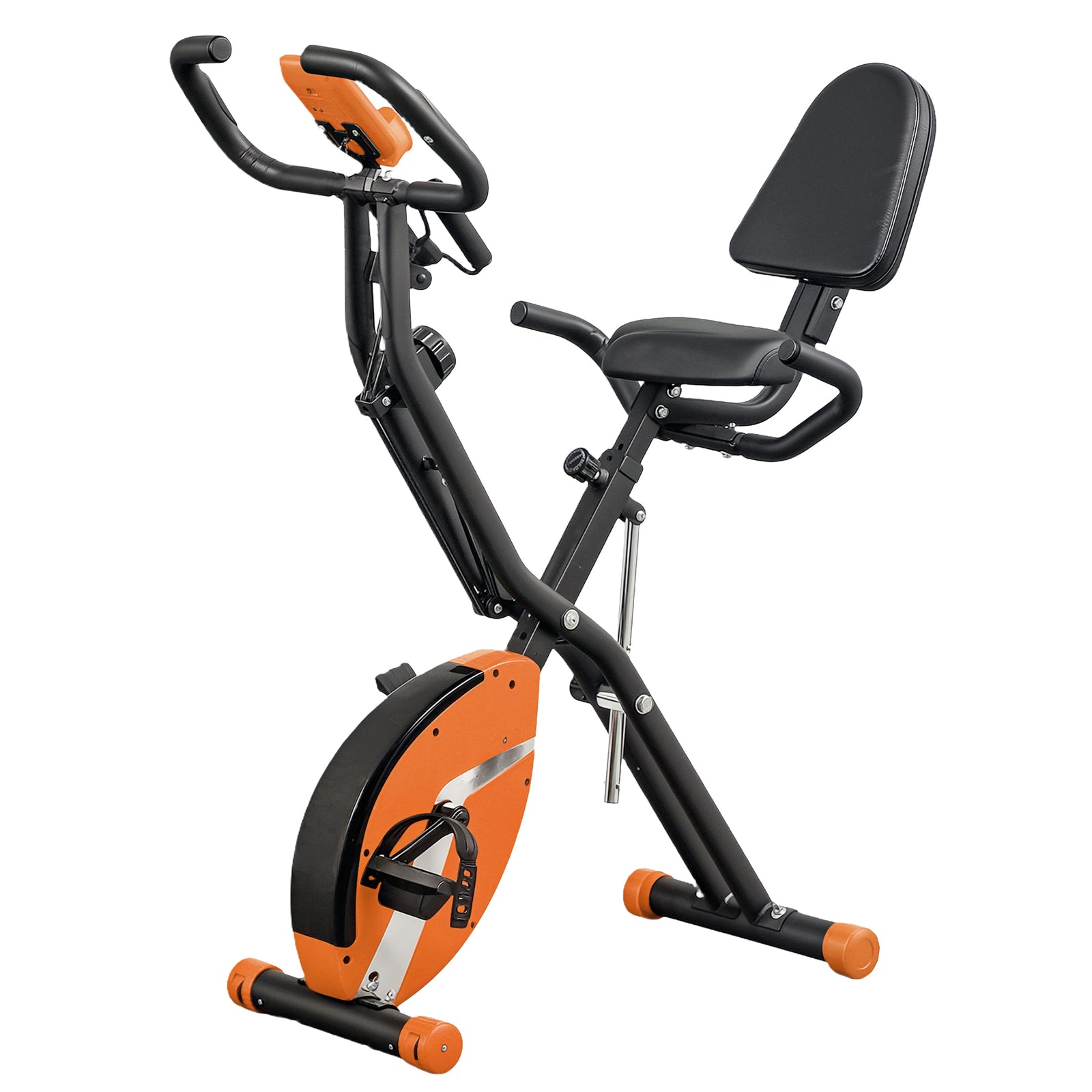 Folding Exercise Bike W/ Arm Bands And Hand Pulse Sensor | Orange