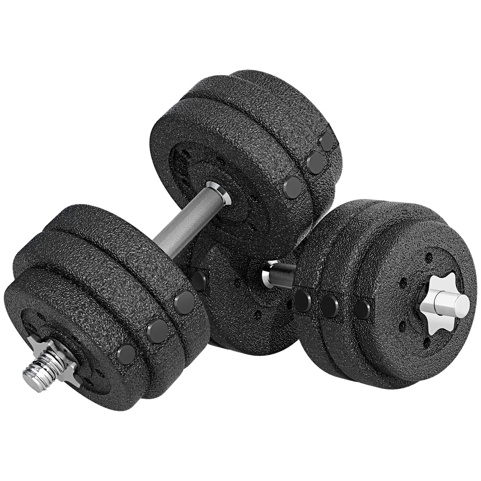 30kg Adjustable Dumbbells Weight Set | Black