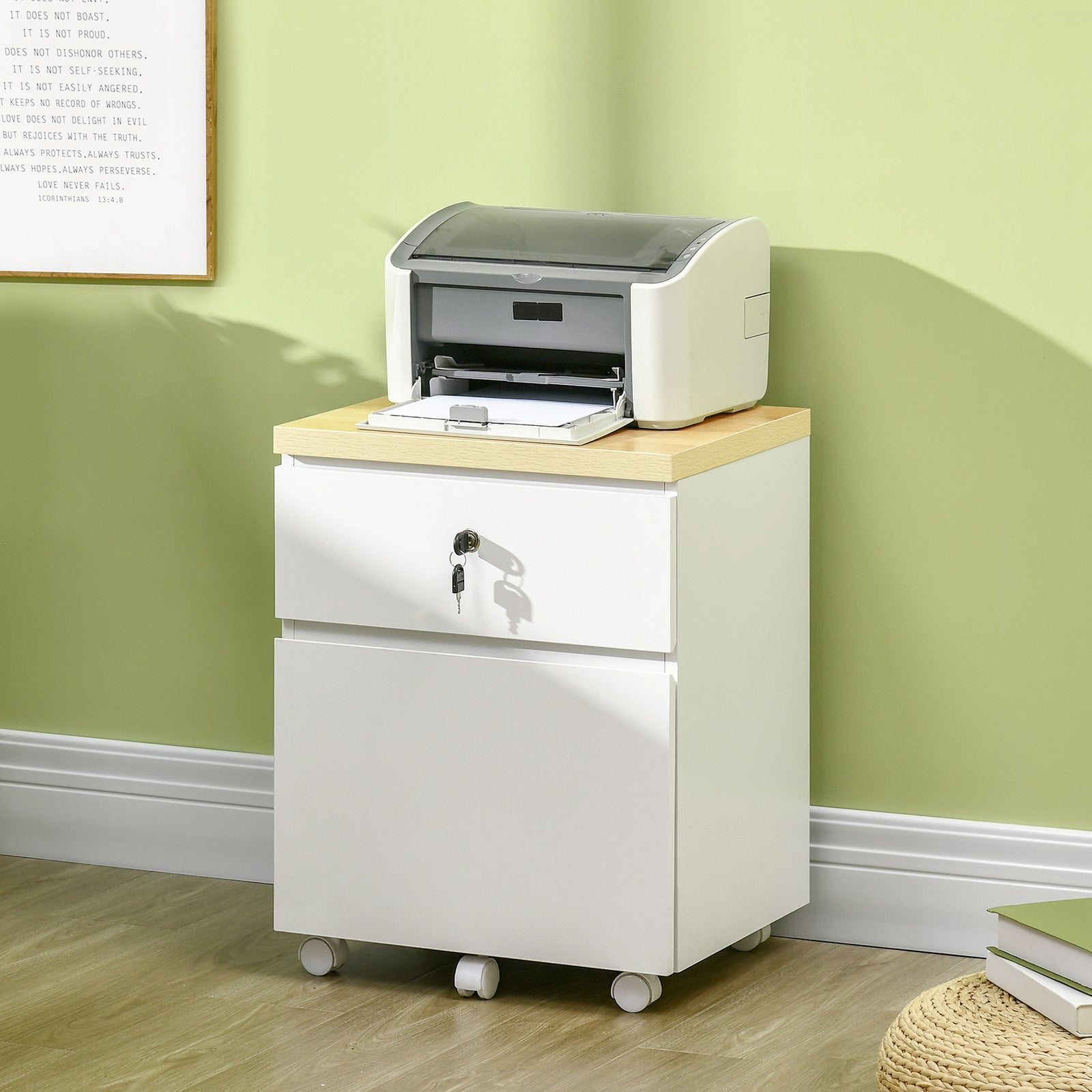 Mobile Filing Cabinet Lockable File Cabinet Legal Size
