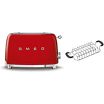 Tsf01 2 Slice Toaster With Bun Warmer Set | Red
