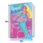 Mermaid 'glitter And Glow' Birthday Card Official Product