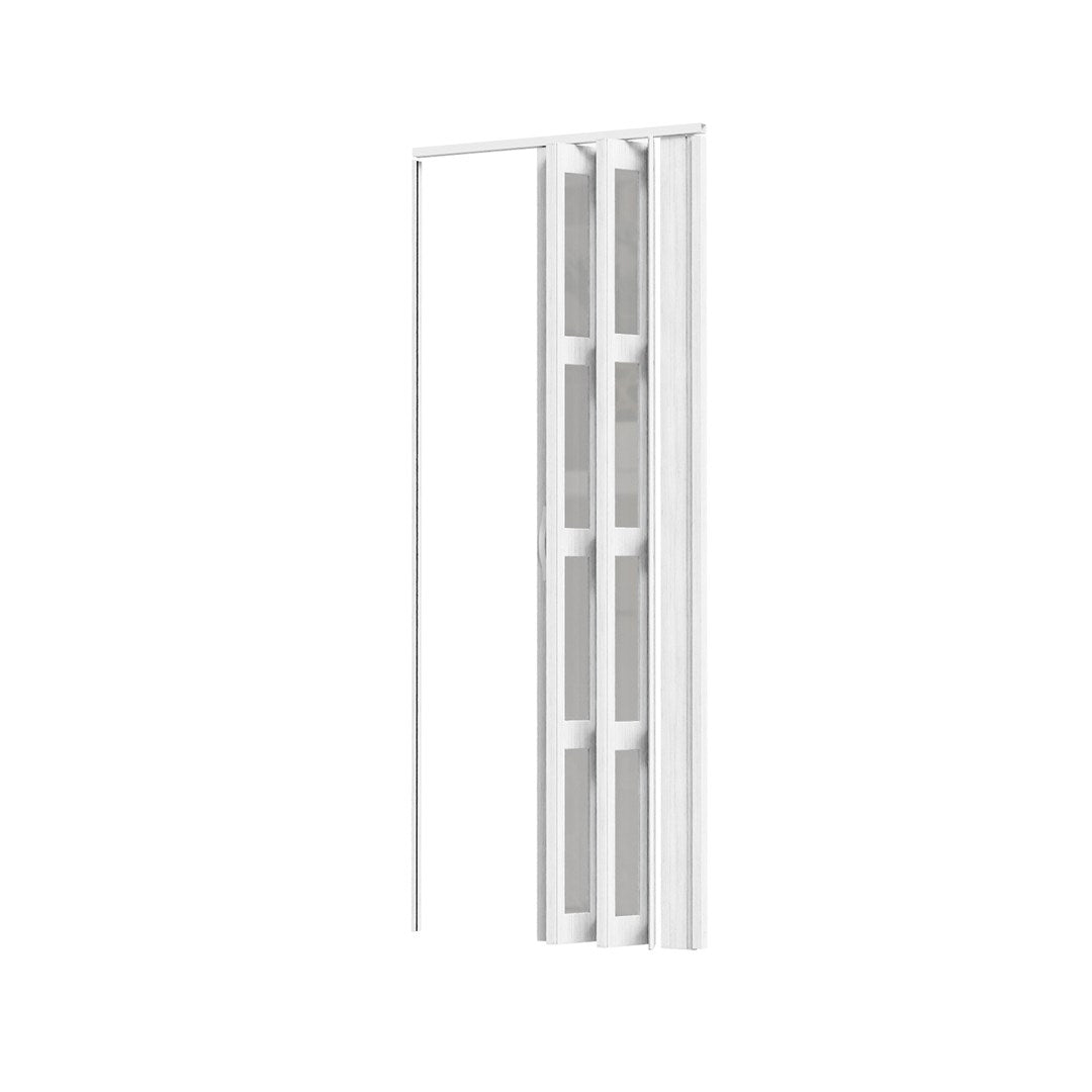 Breeins Magnetic Sliding Pvc Concertina Folding Door With Clear Panels