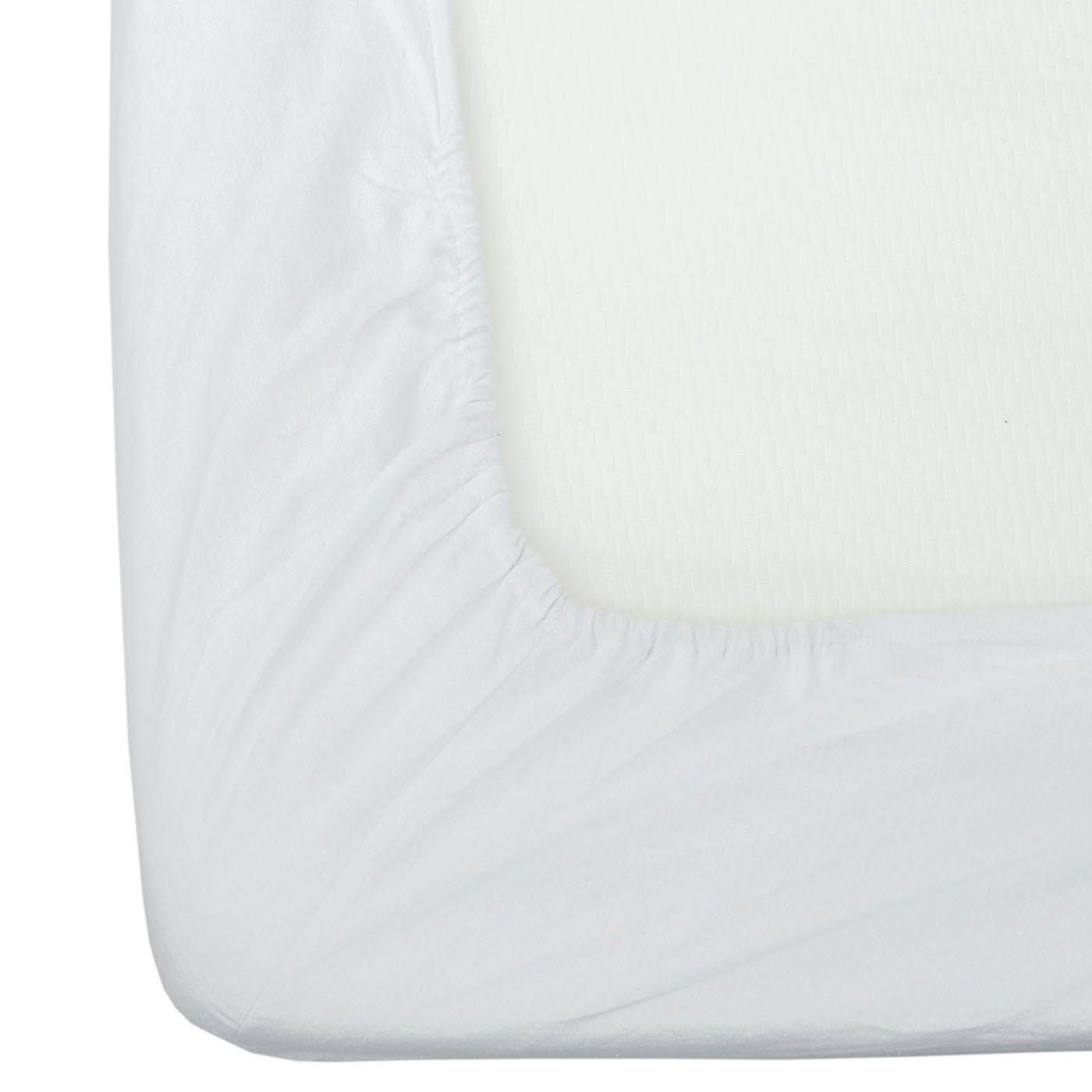 Brushed Cotton Fitted Sheet 100% Cotton Luxury Flannelette | Double | White