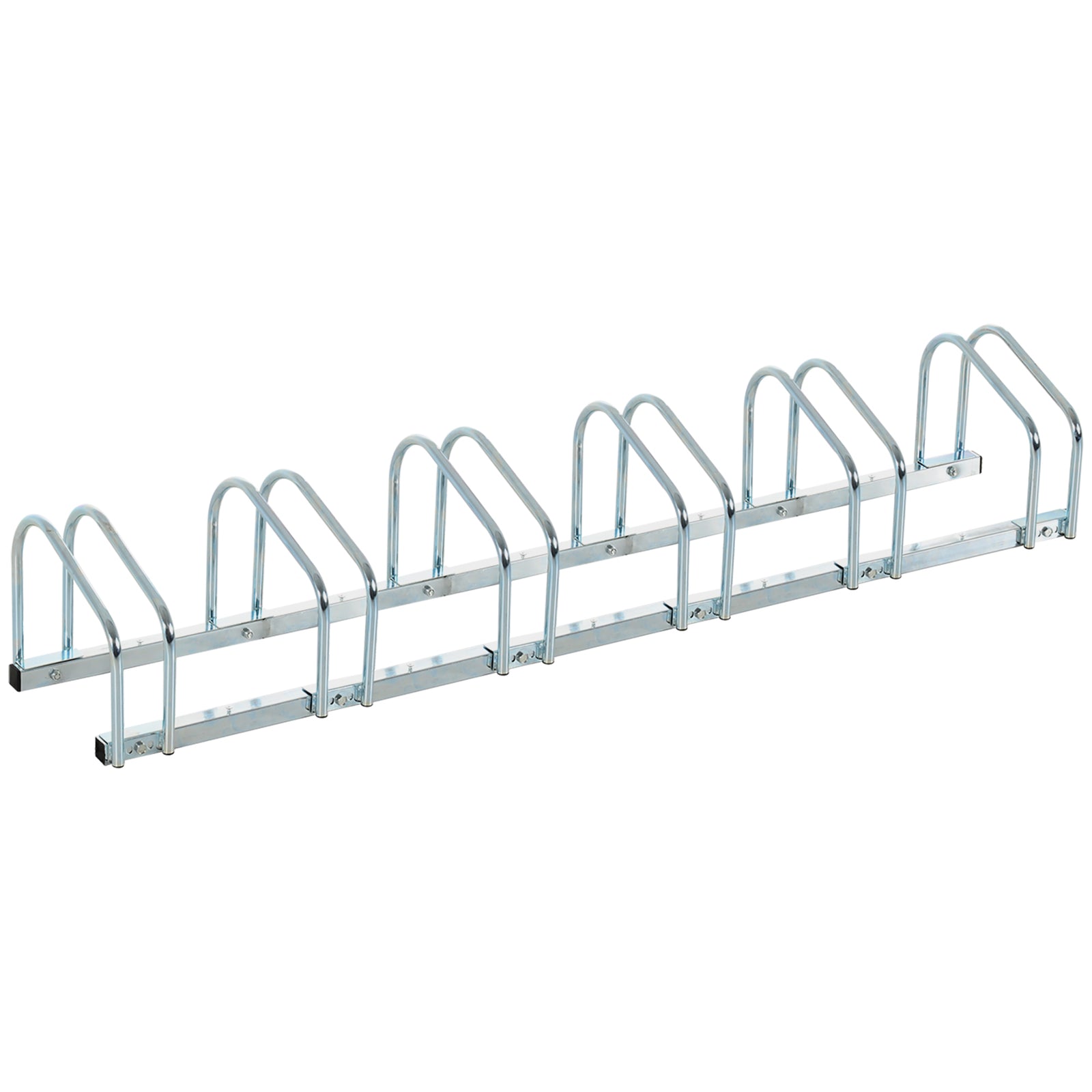 Bike Rack Floor Stand 6 Racks | Silver