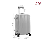 Hardshell Spinner Wheel Luggage Travel Suitcase | Silver