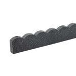 Recycled Rubber Scallop Garden Edging Border 1.2m | Set of 4 | Gray