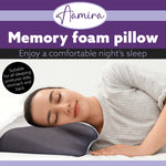 Luxury Orthopedic Memory Foam Cervical Neck Support Pillow 64x42x12.5cm, Side Sleeper Pillow For Back & Stomach Sleepers