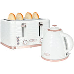 Kettle And Toaster Set 1.7l Boil Kettle And 4 Slice Toaster | One Size | Cream