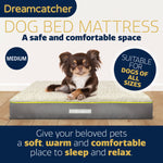 Grey Small To Xxl Dog Beds Orthopaedic Extra Large Flat Crate Pet Mattress, Removable Washable Cover | 76cm | Grey