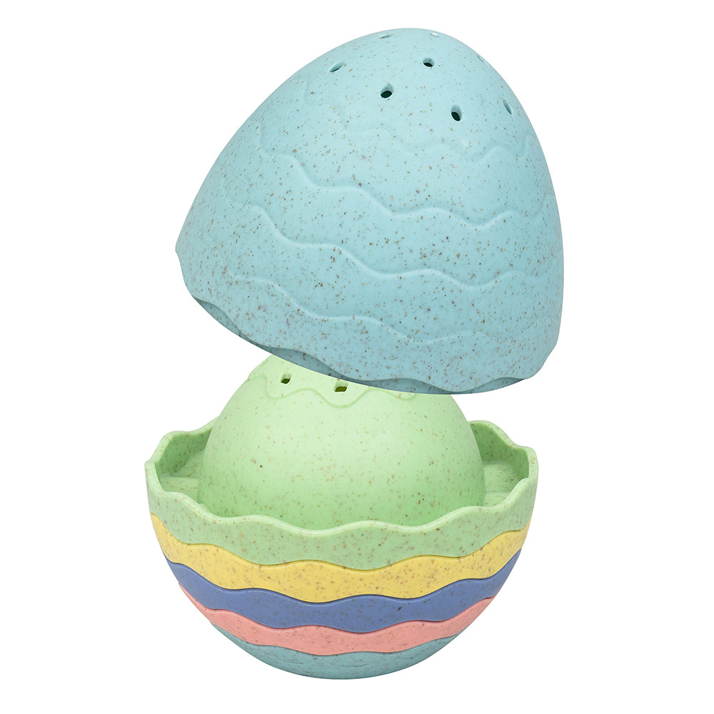 Tiger Tribe Eco Stack & Pour Bath Egg - 7 Pcs Stacking Bath Toy
