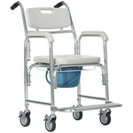 Personal Mobility Assist Waterproof Commode Wheelchair