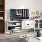 Tv Unit For 50" Tvs W/ Open Shelves White | Large | White