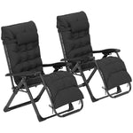 2 Pcs Reclining Zero Gravity Folding Lounger