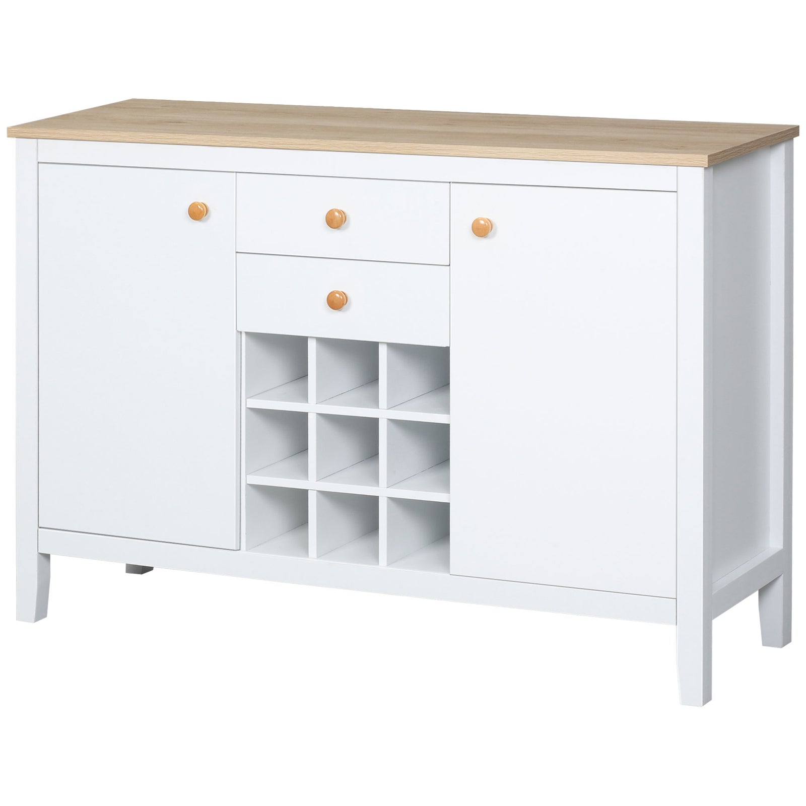 Sideborad With Wine Rack, Buffet Cabinet For Living Room