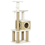Cat Tree Climbing Tower W/ Scratching Post, Cat House, Hanging Toy Ball