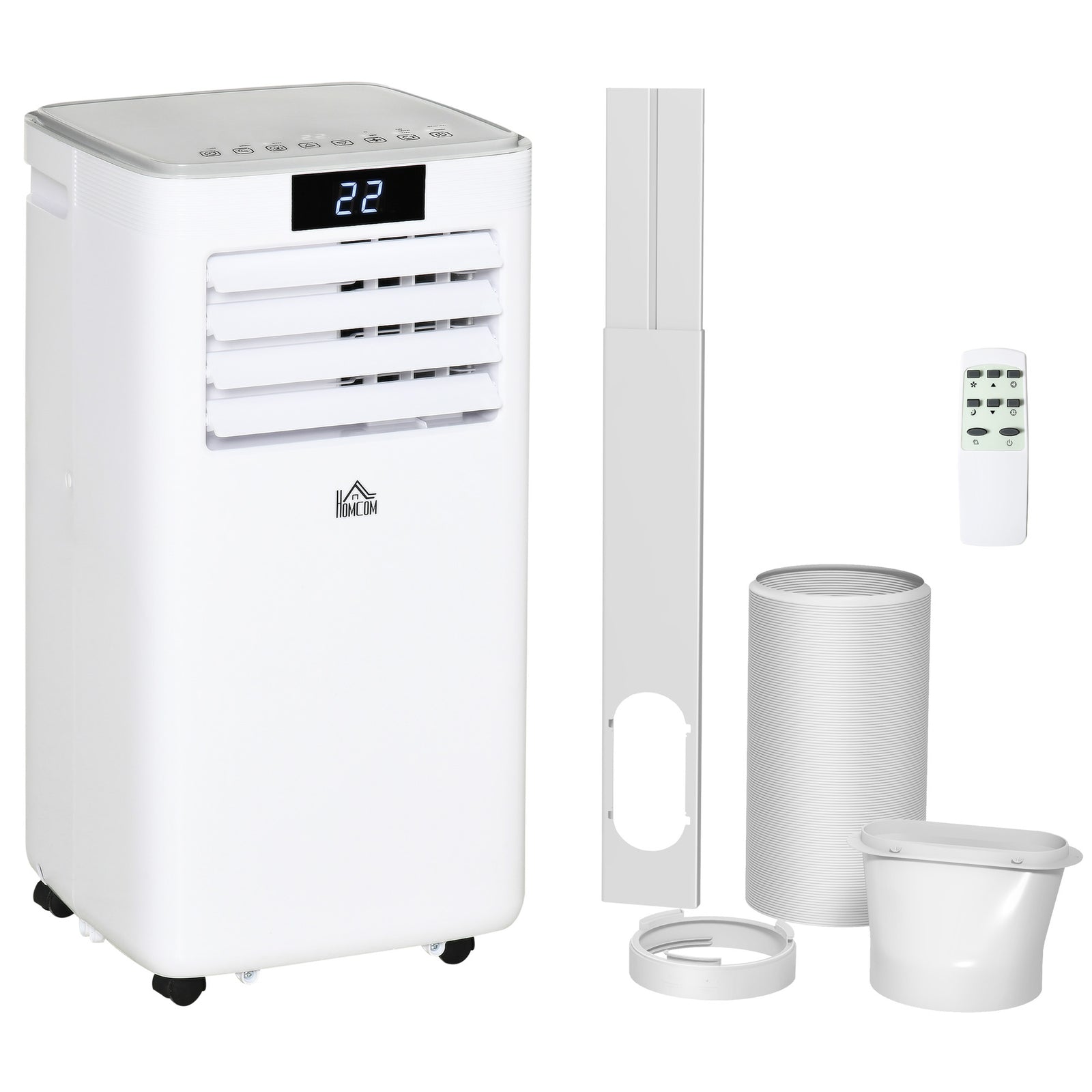 HOMCOM 7000 Btu Mobile Air Conditioner Indoor Portable Ac Unit