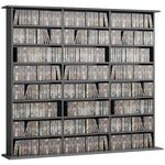 Dvd Storage Unit, Media Storage Shelf With 24 Compartments | Black