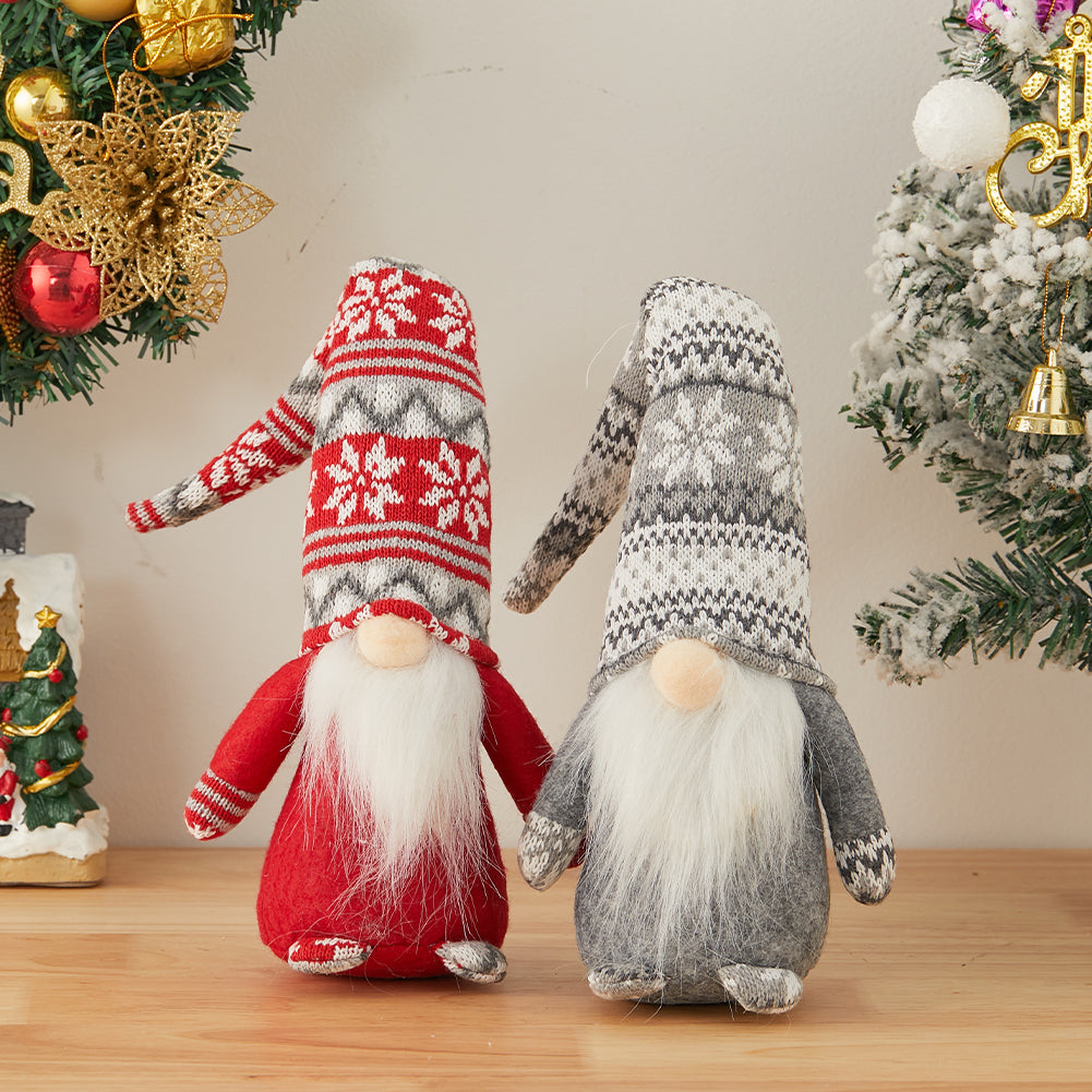 Christmas Santa Gnome Plush Doll Ornament Elf Decor