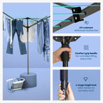 4-arm Rotary Clothes Airer - Charcoal