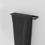 Towel Rail 30cm Matt Black Hidden Fixings 5kg Resistance Micra Collection