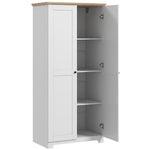 172cm Wooden Storage Cabinet, 2 Doors, 4 Shelves