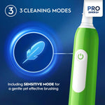 Pro Junior Electric Rechargeable Toothbrush For Kids Aged 6+, Green