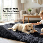 California Shaggy Rug Deep Pile | 60cm x 230cm | Black