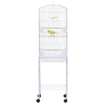 Bird Cage For Budgie Finch Canary Parakeet W/ Stand Sliding Tray | White