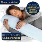 U Shaped Pregnancy Pillow, Maternity Cushion Machine Washable & Removable Velvet Cover | U Shape | Blue