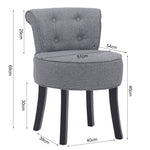 Classic Fabric  Chair Wing Back Chair Sofa Vanity Bedroom Dressing Chair
