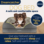 Grey Small To Xxl Dog Beds Orthopaedic Shredded Memory Foam, Fleece Sleeping Area, Non Slip Base, Removable Washable Cover | 71cm | Grey