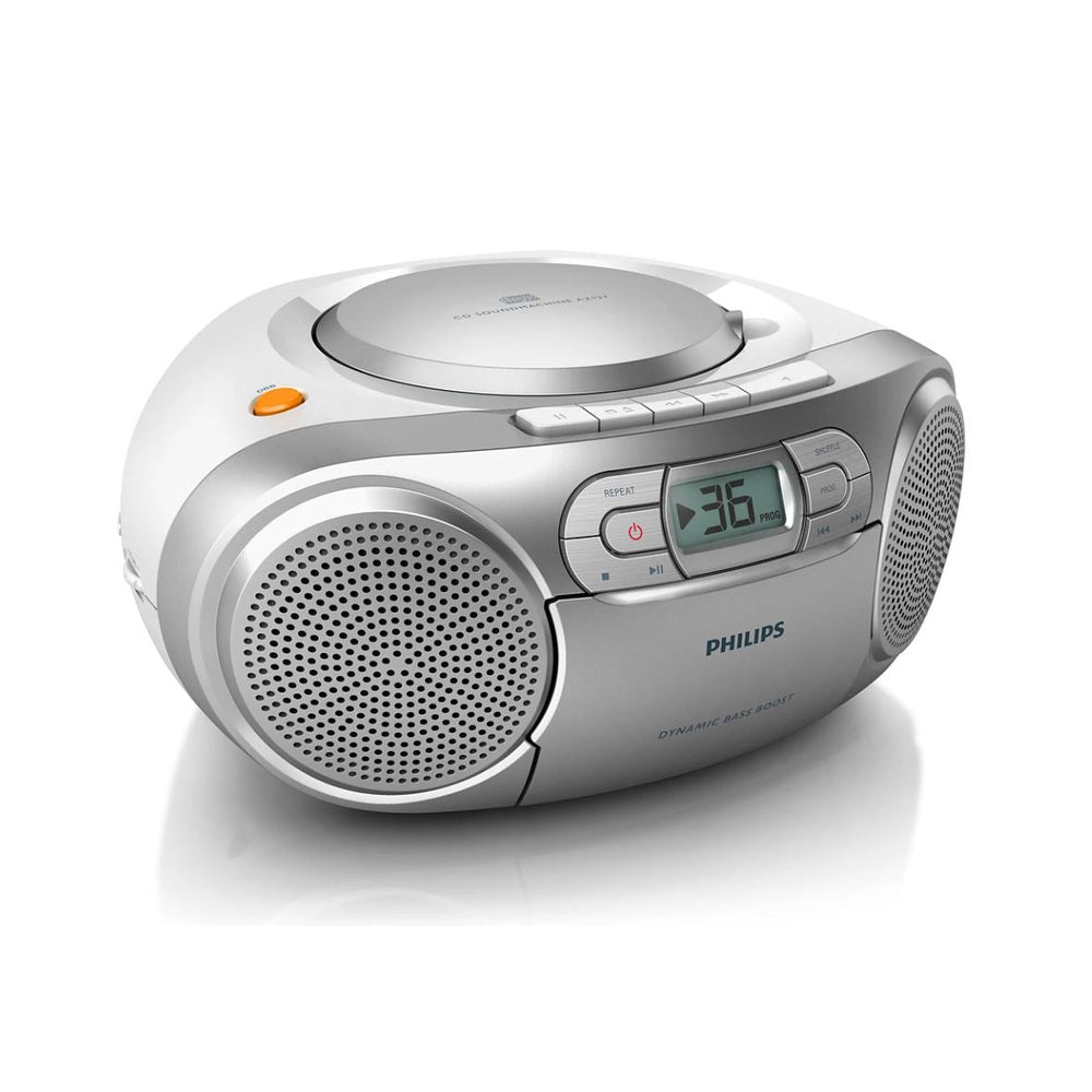 Az127 Portable Stereo Cd Radio Fm Cassette Player | Silver