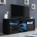 Pulse Tv Unit 145cm With Led Lights | Black