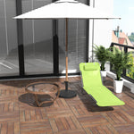 Sun Bed Chair Lounger W/ Adjustable Back | Green